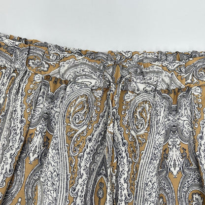 23区 25SS PRWOGM0408 White Ratti Drawing Paisley-Print Wide Pants