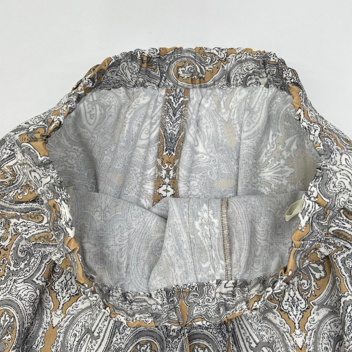 23区 25SS PRWOGM0408 White Ratti Drawing Paisley-Print Wide Pants