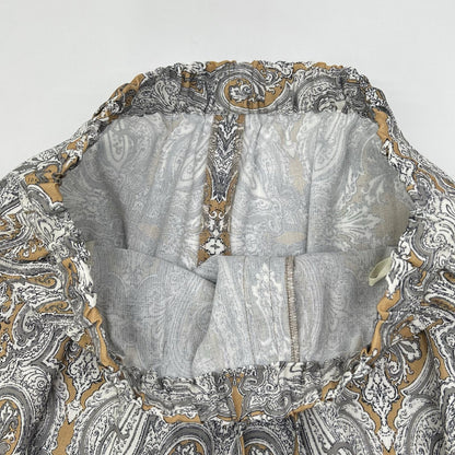 23区 25SS PRWOGM0408 White Ratti Drawing Paisley-Print Wide Pants