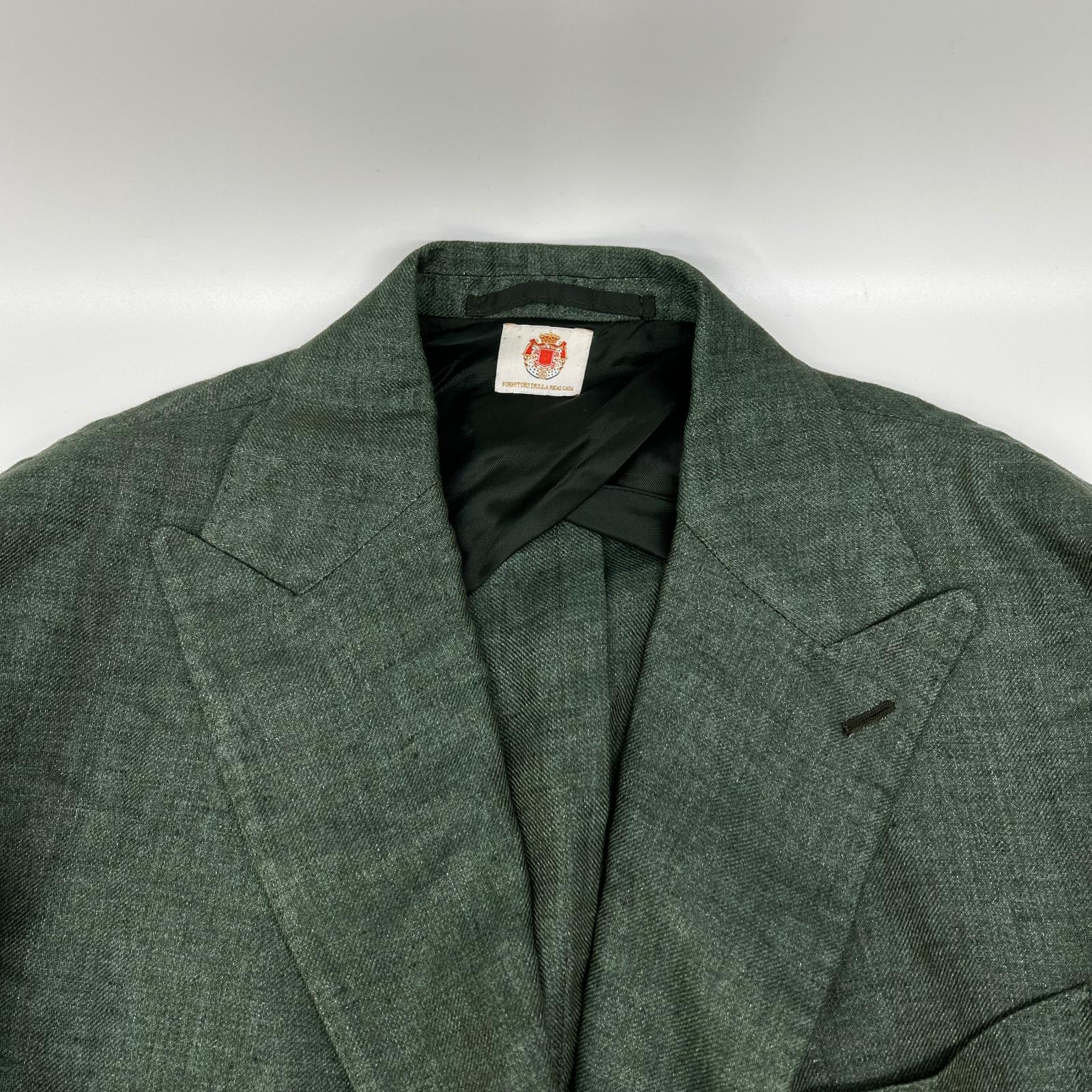 luigiborrelli ルイジボレッリ グリーン リネン100 G-PROCIDA-DP ダブルブレスト テーラードジャケット ジャケット