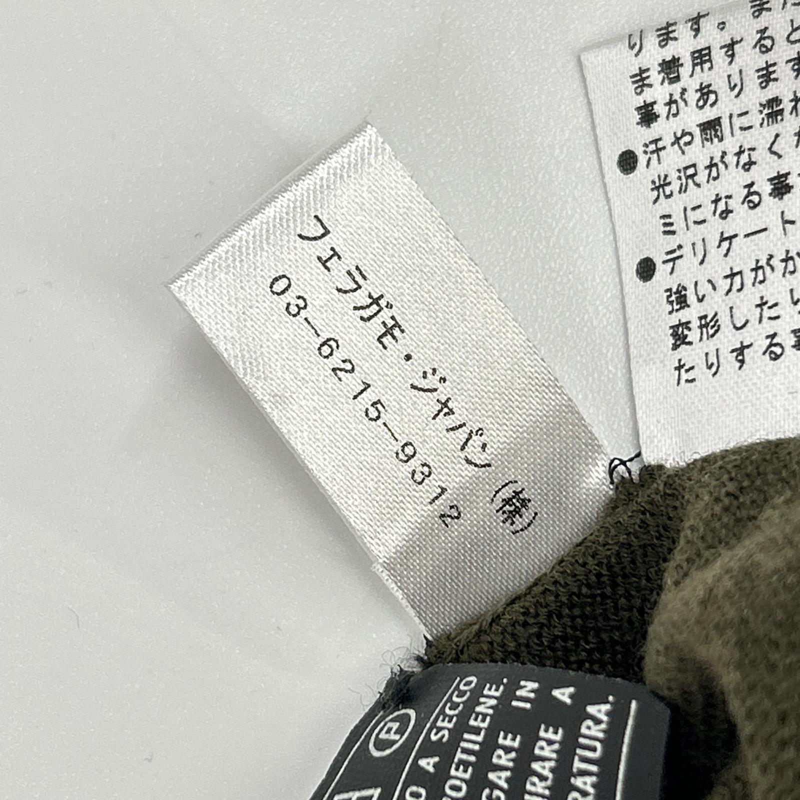 SalvatoreFerragamo サルバトーレフェラガモ カーキ ウール×シルク 花柄 ボタン ニット カーディガン トップス