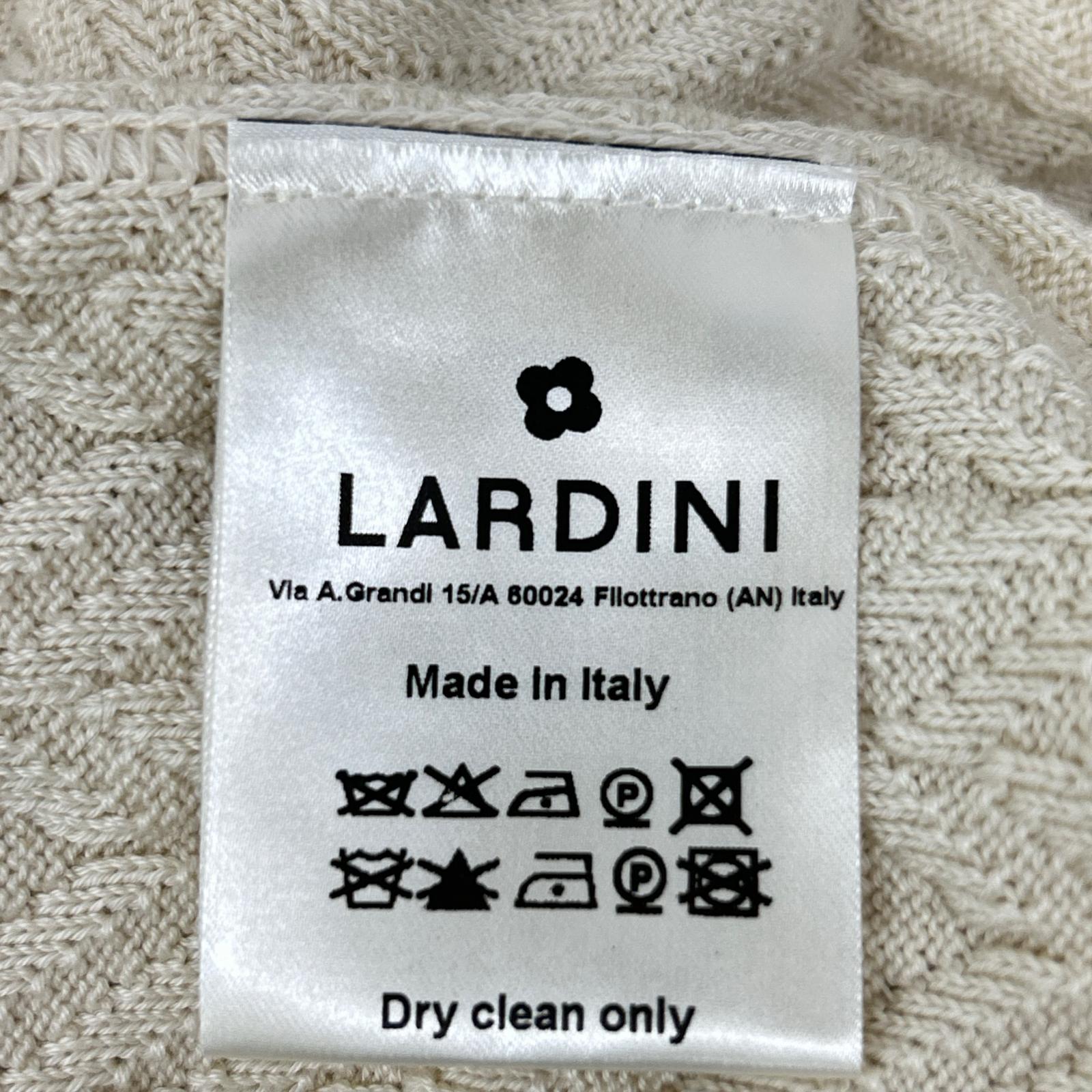 LARDINI ラルディーニ EQLJM57 アイボリー コットン ヘリンボーン ラペルピン ダブルブレストニットジャケット ジャケット