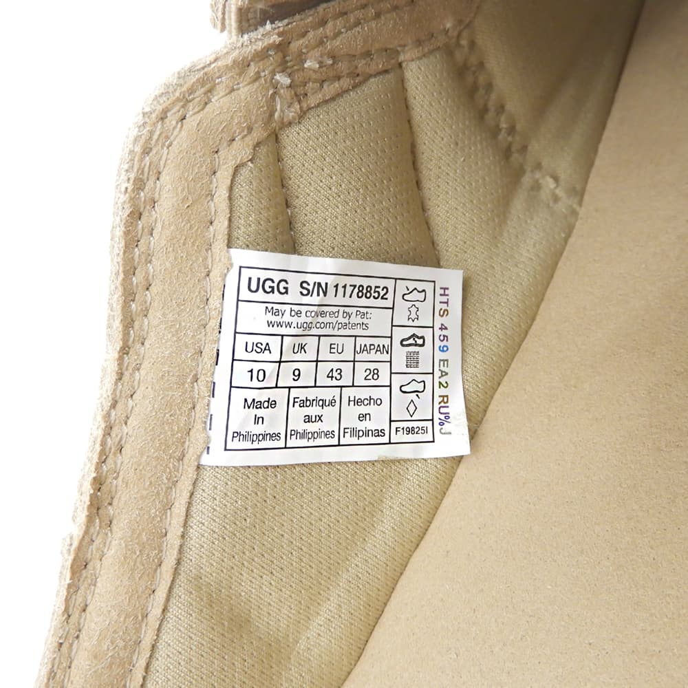 UGG アグ 美品 カルバン クロッグ クロックシューズ サボサンダル メンズ ベージュ 28 1178852 シューズ