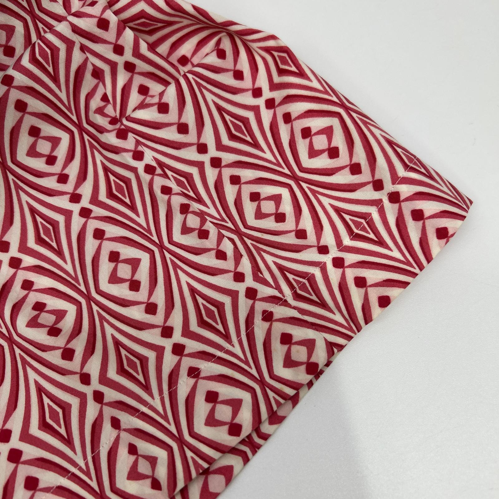 Chloe Chloé Red Cotton All-Over-Pattern Front-Button I-Line Dress