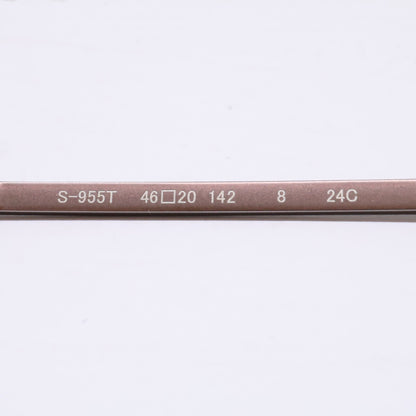 999.9 フォーナインズ 【新品同様】S-955T 8 TITANIUM クラウンパントシェイプ アイウェア 眼鏡