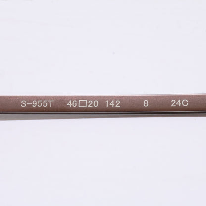 999.9 フォーナインズ 【新品同様】S-955T 8 TITANIUM クラウンパントシェイプ アイウェア 眼鏡