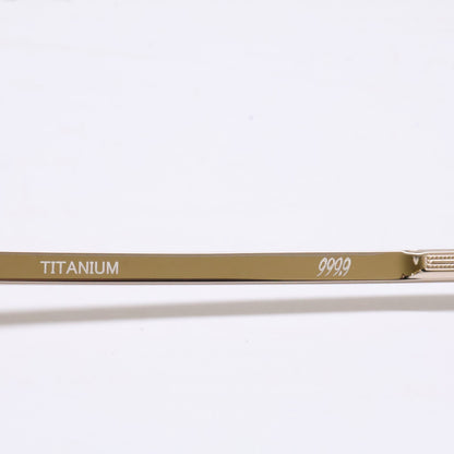 999.9 フォーナインズ 【新品同様】S-955T 1 TITANIUM クラウンパントシェイプ アイウェア 眼鏡