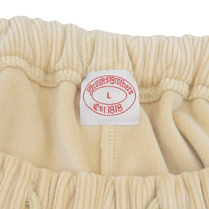 BrooksBrothers ブルックスブラザーズ 美品 ドローストリング コーデュロイ スウェットパンツ ポリエステル ベージュ L 0126032981 ボトムス