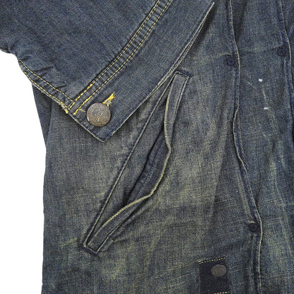 DIESEL ディーゼル JUZIHOOD ヴィンテージ加工 フーデッド デニムジャケット メンズ インディゴ XL ジャケット