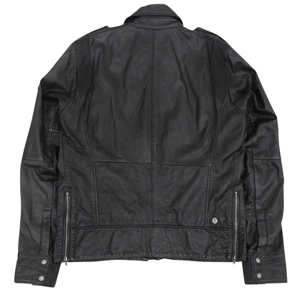 DIESEL ディーゼル ラムスキン チェックライニング シングル ライダースジャケット メンズ ブラック XL ジャケット