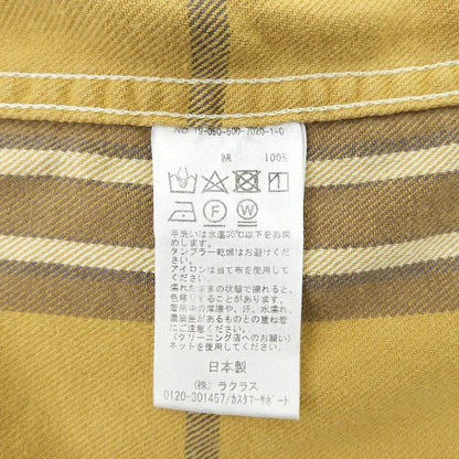 Deuxieme Classe ドゥーズィエムクラス チェック ジップアップ シャツ トップス レディース イエロー×ブラウン トップス