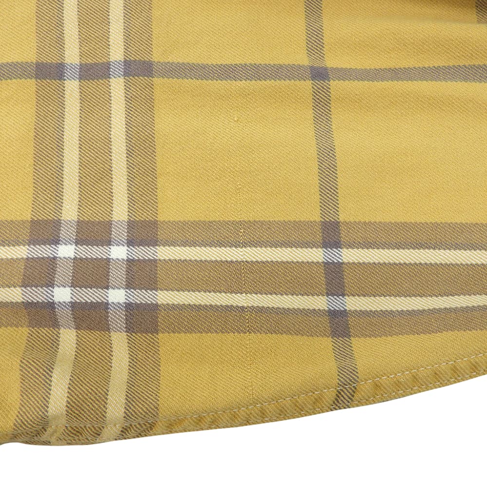 Deuxieme Classe ドゥーズィエムクラス チェック ジップアップ シャツ トップス レディース イエロー×ブラウン トップス