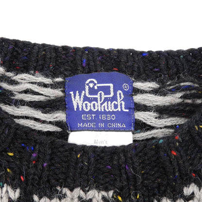 WOOLRICH ウールリッチ フォークロア柄 ニットセーター トップス メンズ ウール マルチカラー XL 80s 紺タグ トップス