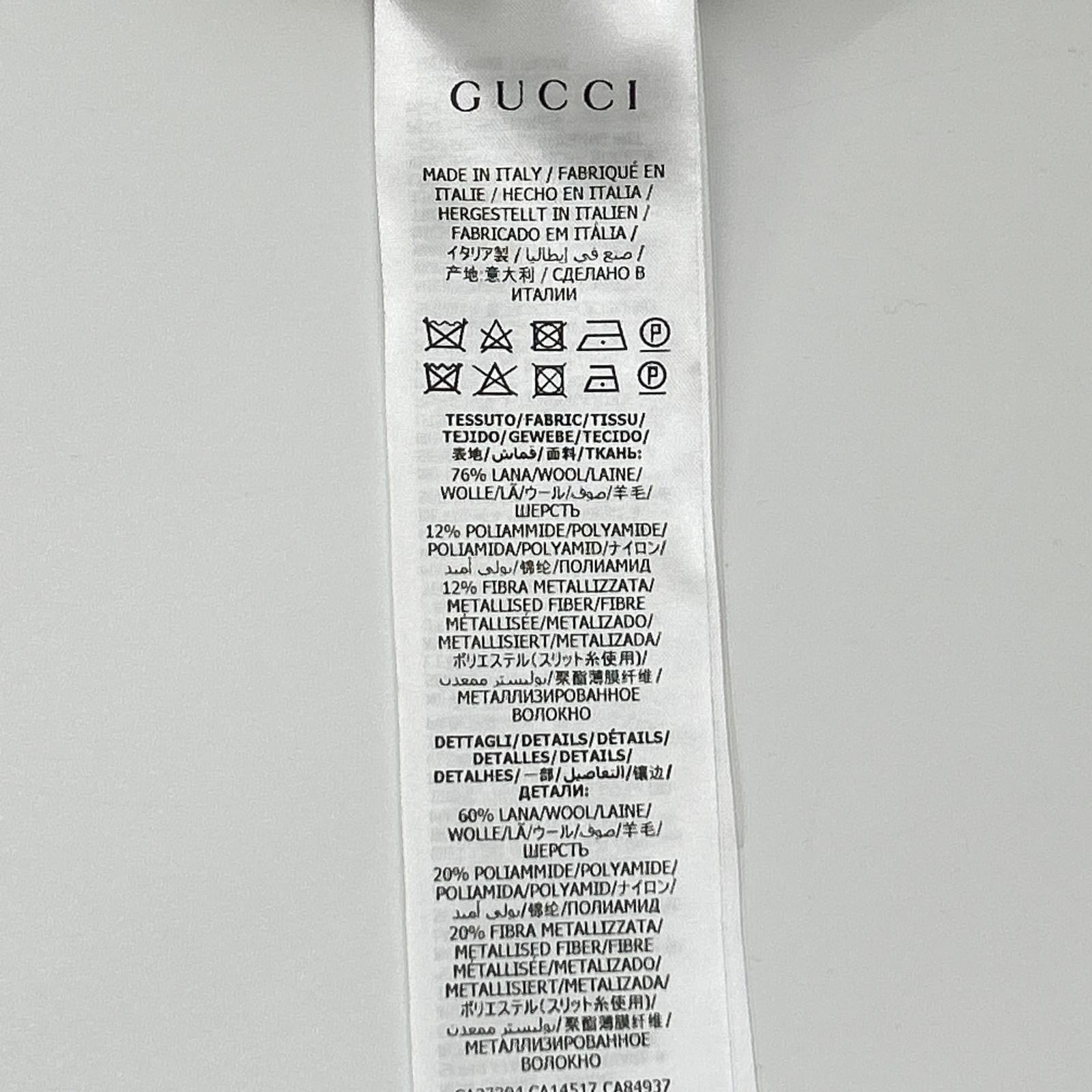 GUCCI グッチ 【美品/国内正規】605920XKAHT インターロッキングG ショートスリーブ ニットセーター トップス