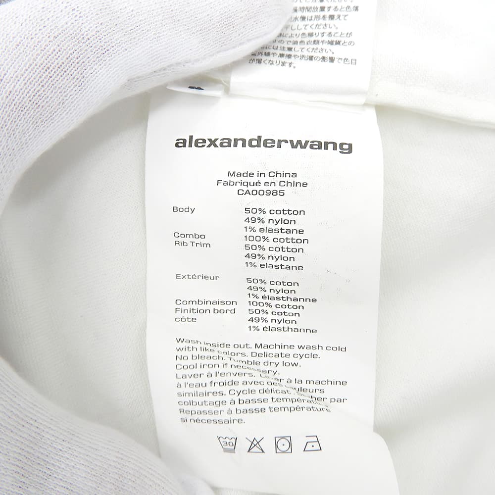 ALEXANDER WANG アレキサンダーワン コットンナイロン ケーブルニットセーター×シャツ バイレイヤード カーディガン トップス 黒×白 S トップス