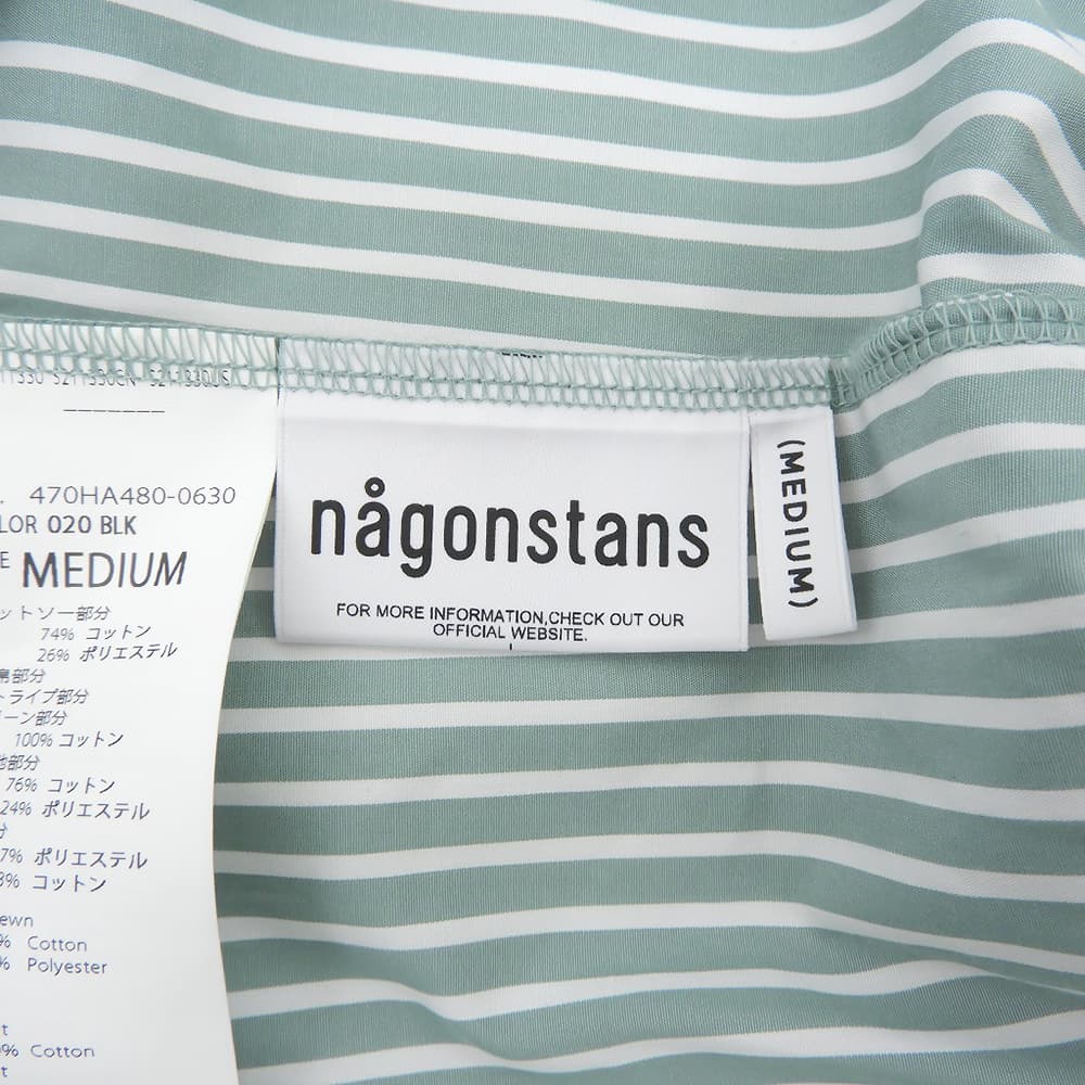 nagonstans ナゴンスタンス ニット×シャツ コンビプルオーバー トップス レディース ブラック×マルチカラー M 470HA480-0630 24AW トップス
