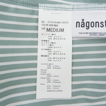 nagonstans ナゴンスタンス ニット×シャツ コンビプルオーバー トップス レディース ブラック×マルチカラー M 470HA480-0630 24AW トップス
