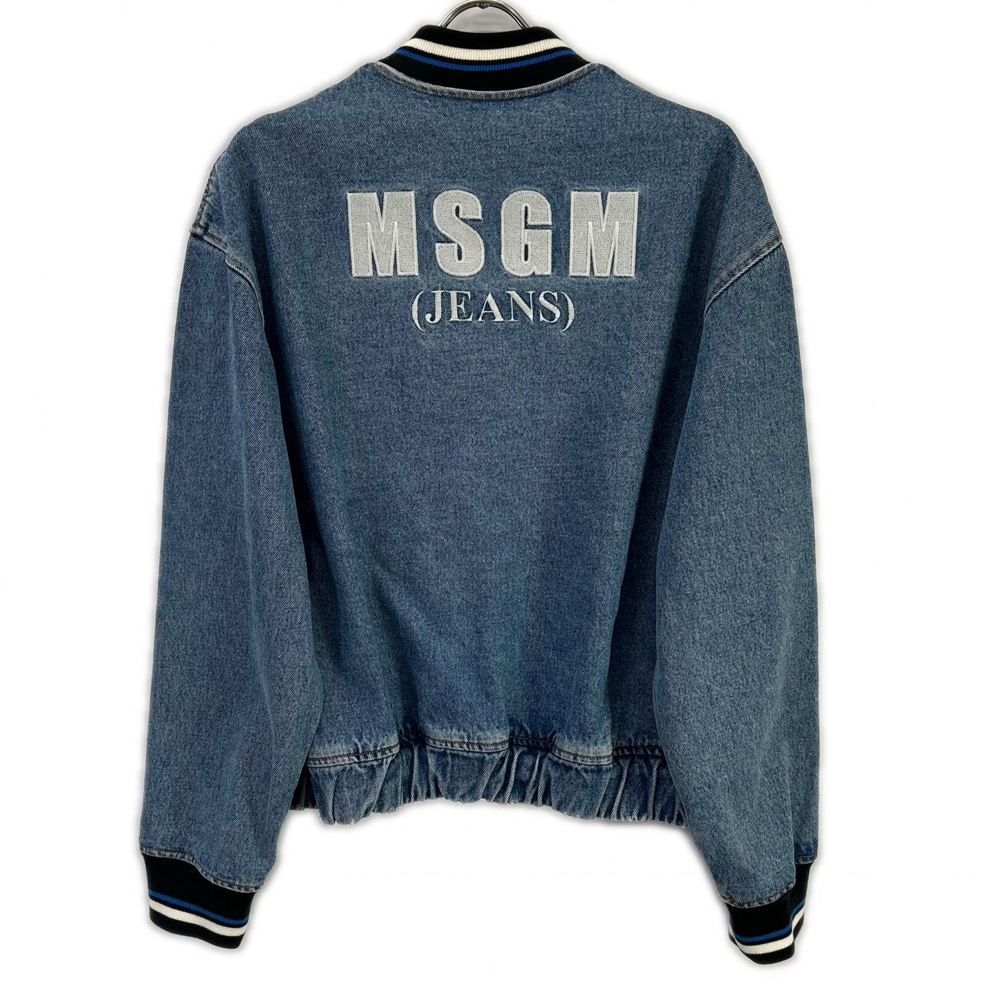 MSGM エムエスジーエム 18AW 2541MDH44L インディゴ バックロゴ デニムブルゾン ジャケット
