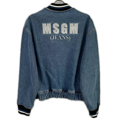 MSGM エムエスジーエム 18AW 2541MDH44L インディゴ バックロゴ デニムブルゾン ジャケット