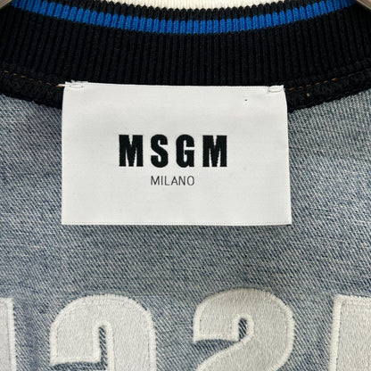 MSGM エムエスジーエム 18AW 2541MDH44L インディゴ バックロゴ デニムブルゾン ジャケット