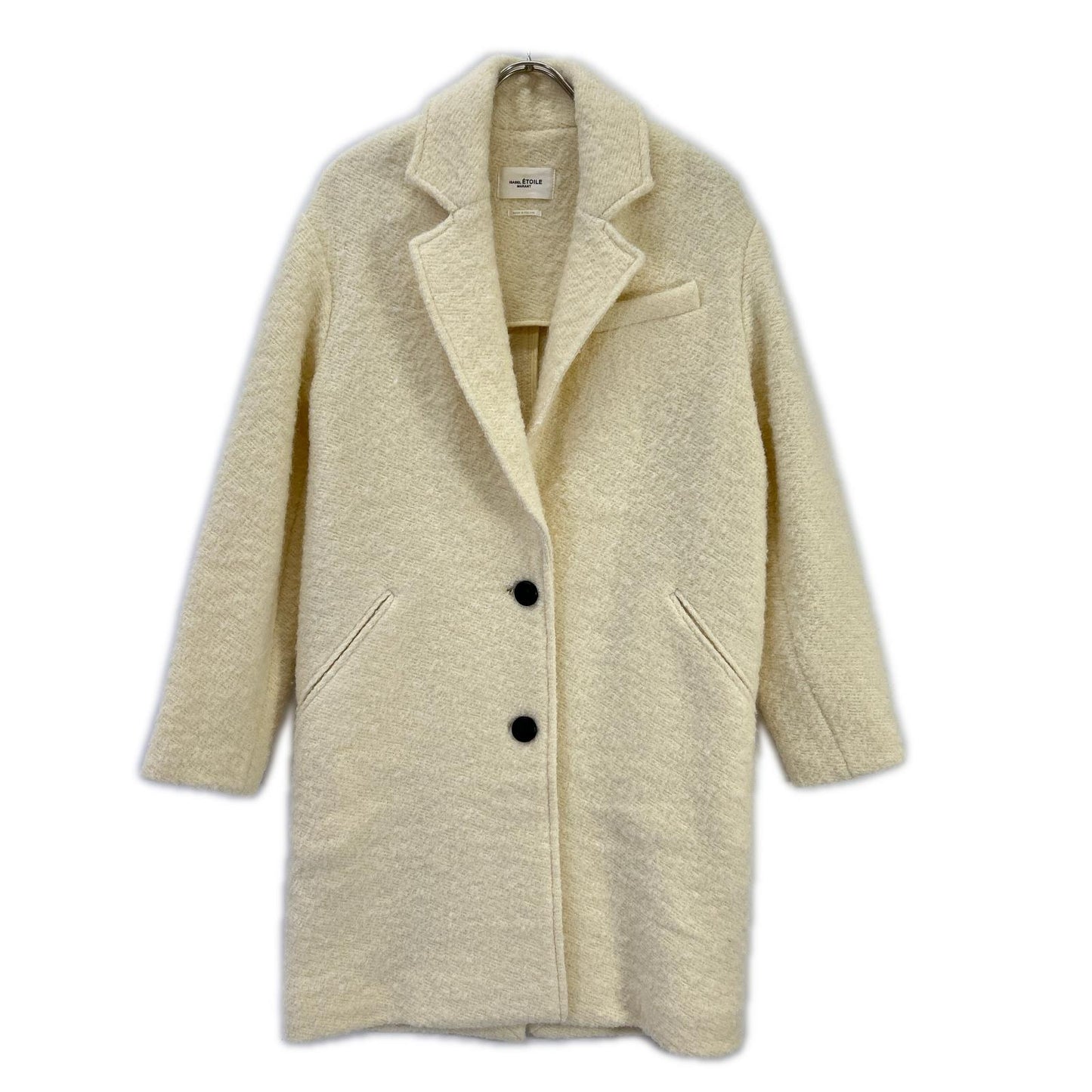 ISABEL MARANT ETOILE Isabel Marant Étoile 19A011E Ivory Wool-Alpaca DANTE Chesterfield Coat