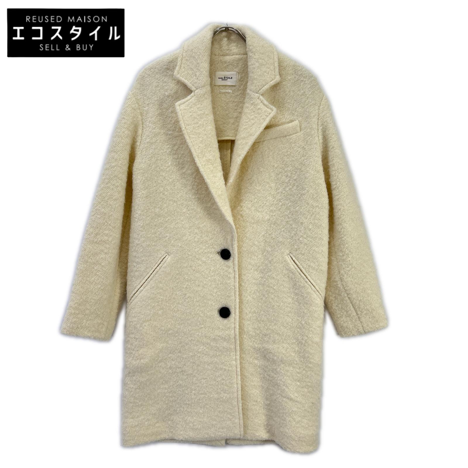 ISABEL MARANT ETOILE Isabel Marant Étoile 19A011E Ivory Wool-Alpaca DANTE Chesterfield Coat