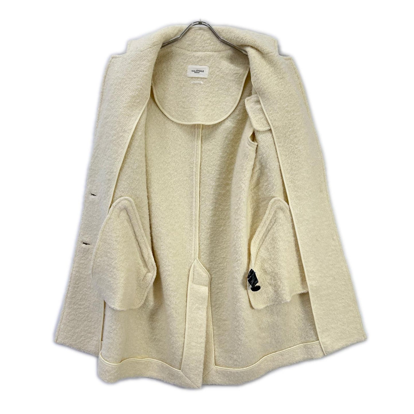 ISABEL MARANT ETOILE Isabel Marant Étoile 19A011E Ivory Wool-Alpaca DANTE Chesterfield Coat