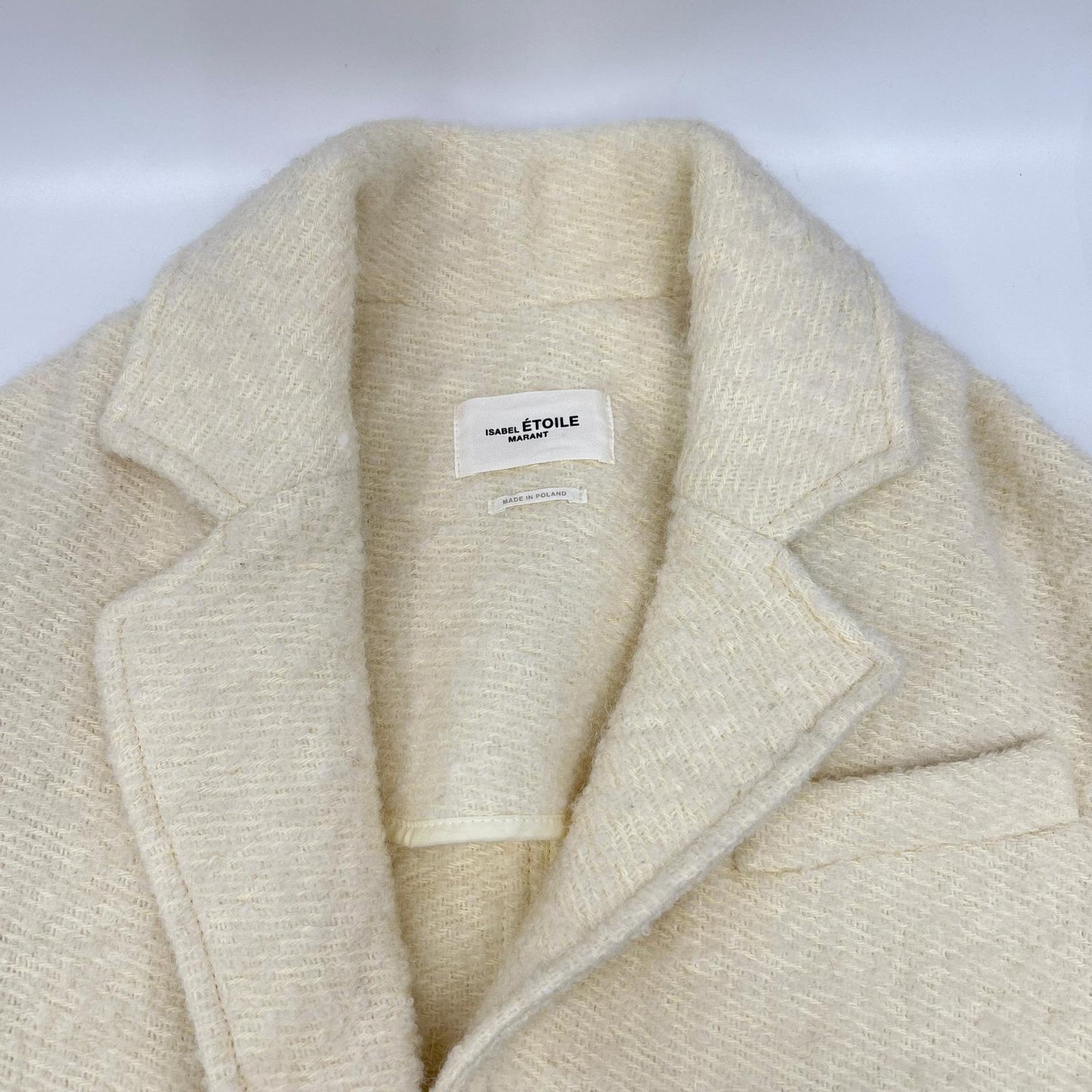 ISABEL MARANT ETOILE Isabel Marant Étoile 19A011E Ivory Wool-Alpaca DANTE Chesterfield Coat