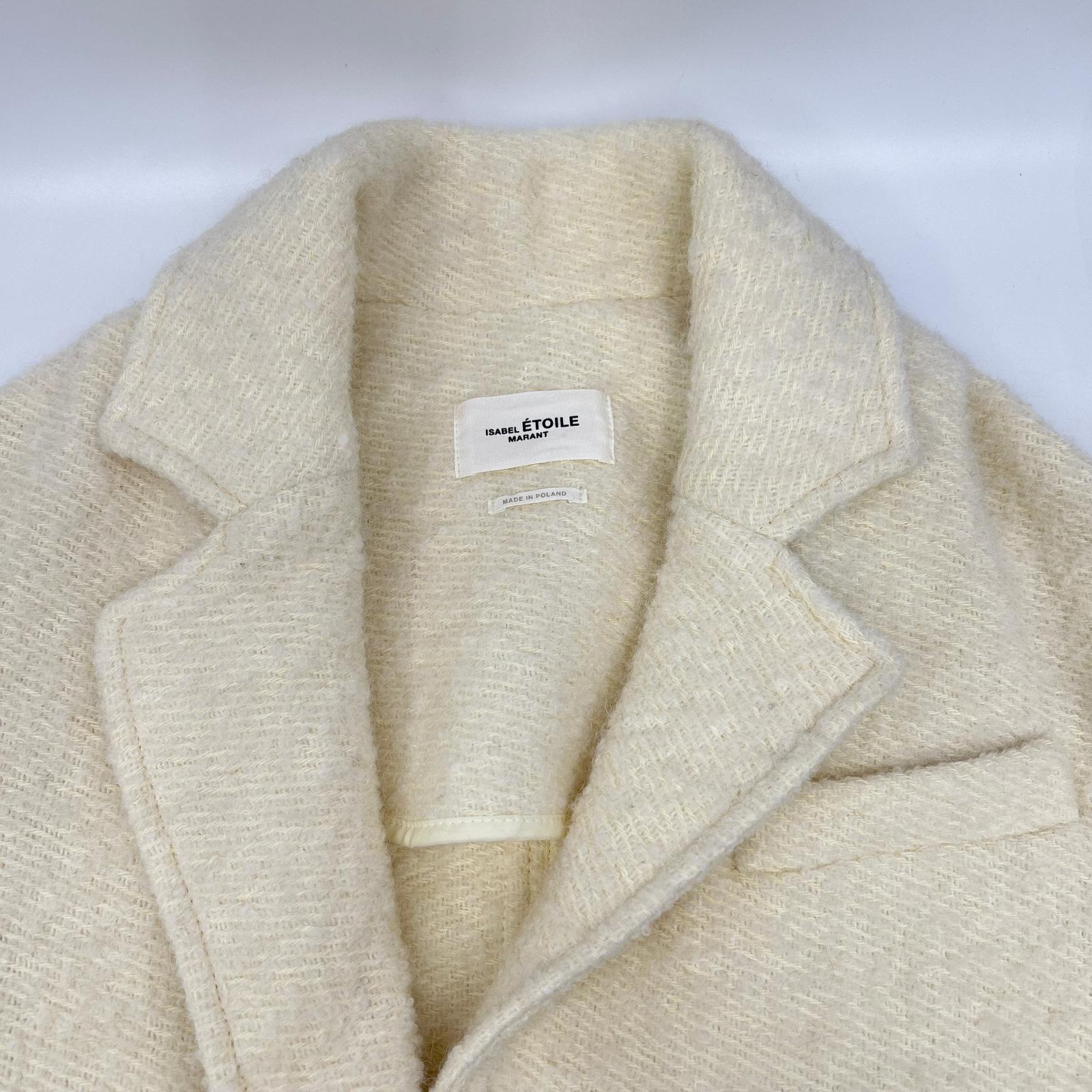 ISABEL MARANT ETOILE Isabel Marant Étoile 19A011E Ivory Wool-Alpaca DANTE Chesterfield Coat