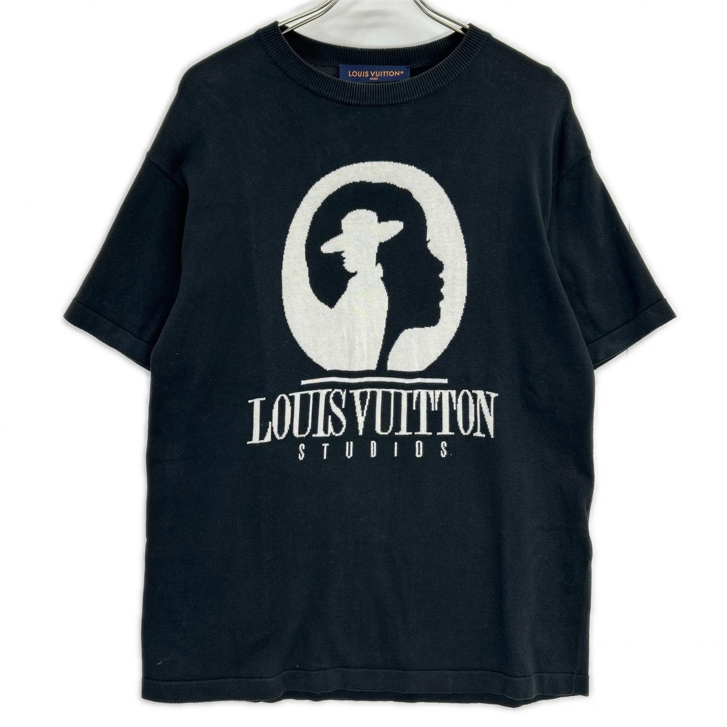 LOUIS VUITTON ルイヴィトン 【国内正規/23AW】RM232 AUR HPN83W コットンインタルシアクルーネック 半袖ニットセーター トップス