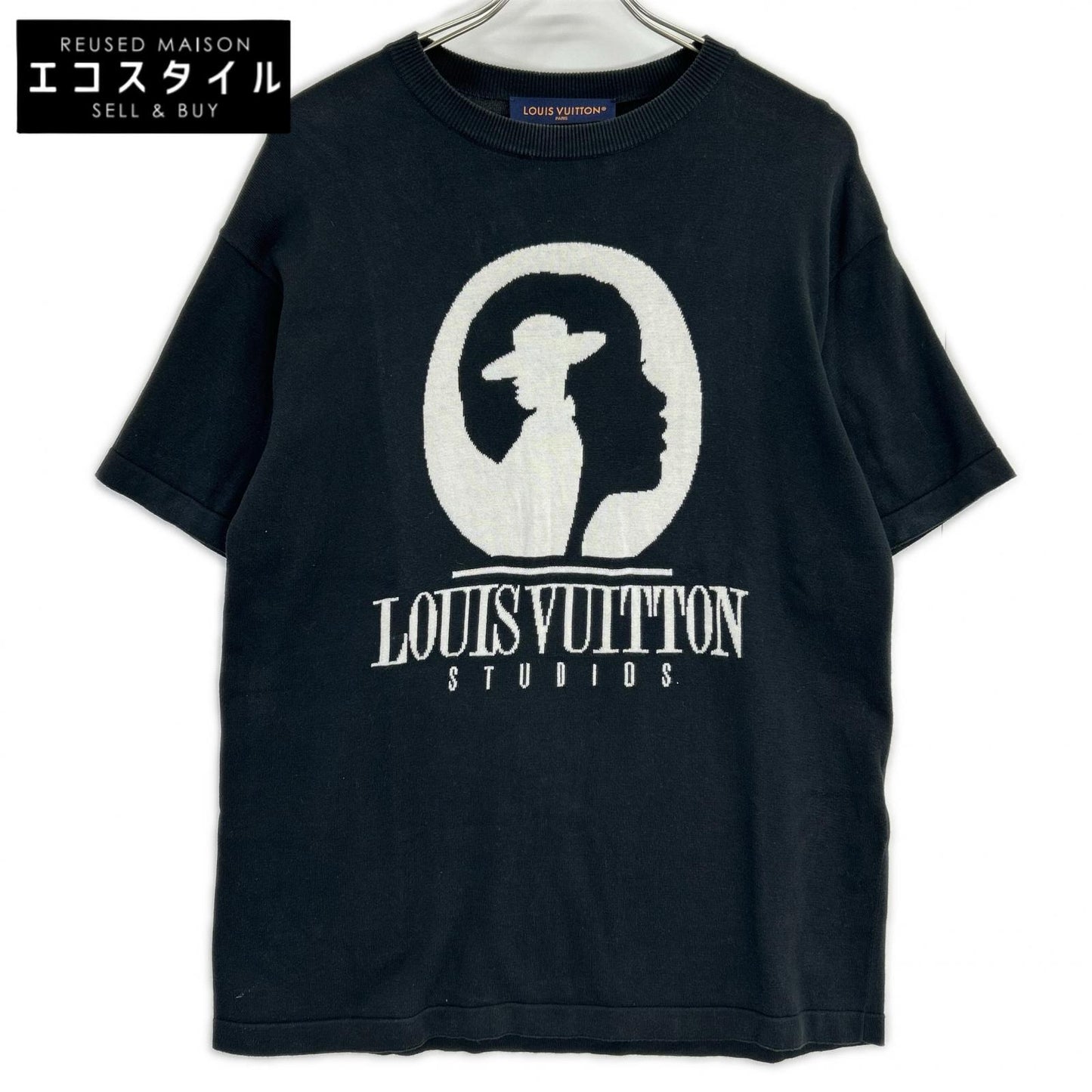 LOUIS VUITTON ルイヴィトン 【国内正規/23AW】RM232 AUR HPN83W コットンインタルシアクルーネック 半袖ニットセーター トップス
