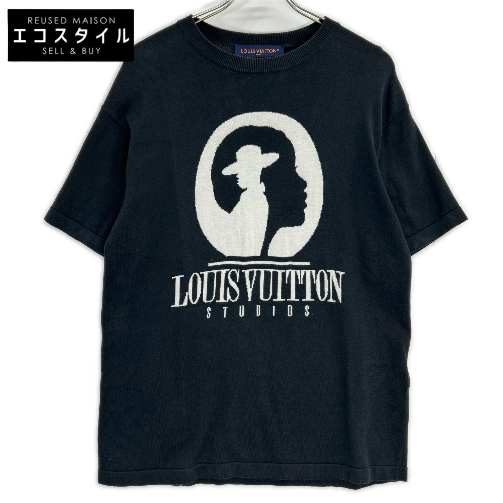LOUIS VUITTON ルイヴィトン 【国内正規/23AW】RM232 AUR HPN83W コットンインタルシアクルーネック 半袖ニットセーター トップス