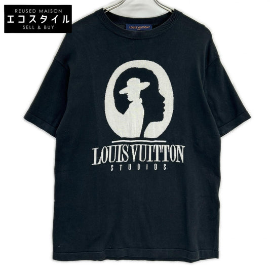 LOUIS VUITTON ルイヴィトン 【国内正規/23AW】RM232 AUR HPN83W コットンインタルシアクルーネック 半袖ニットセーター トップス