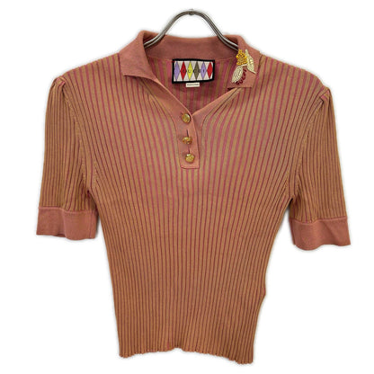 GUCCI グッチ 【美品/国内正規】706763 XKCDN LOVELIGHTコレクション リブニット 半袖ポロシャツ トップス