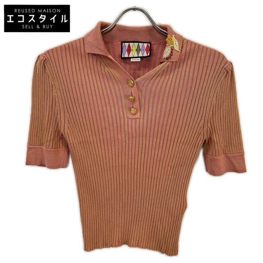 GUCCI グッチ 【美品/国内正規】706763 XKCDN LOVELIGHTコレクション リブニット 半袖ポロシャツ トップス