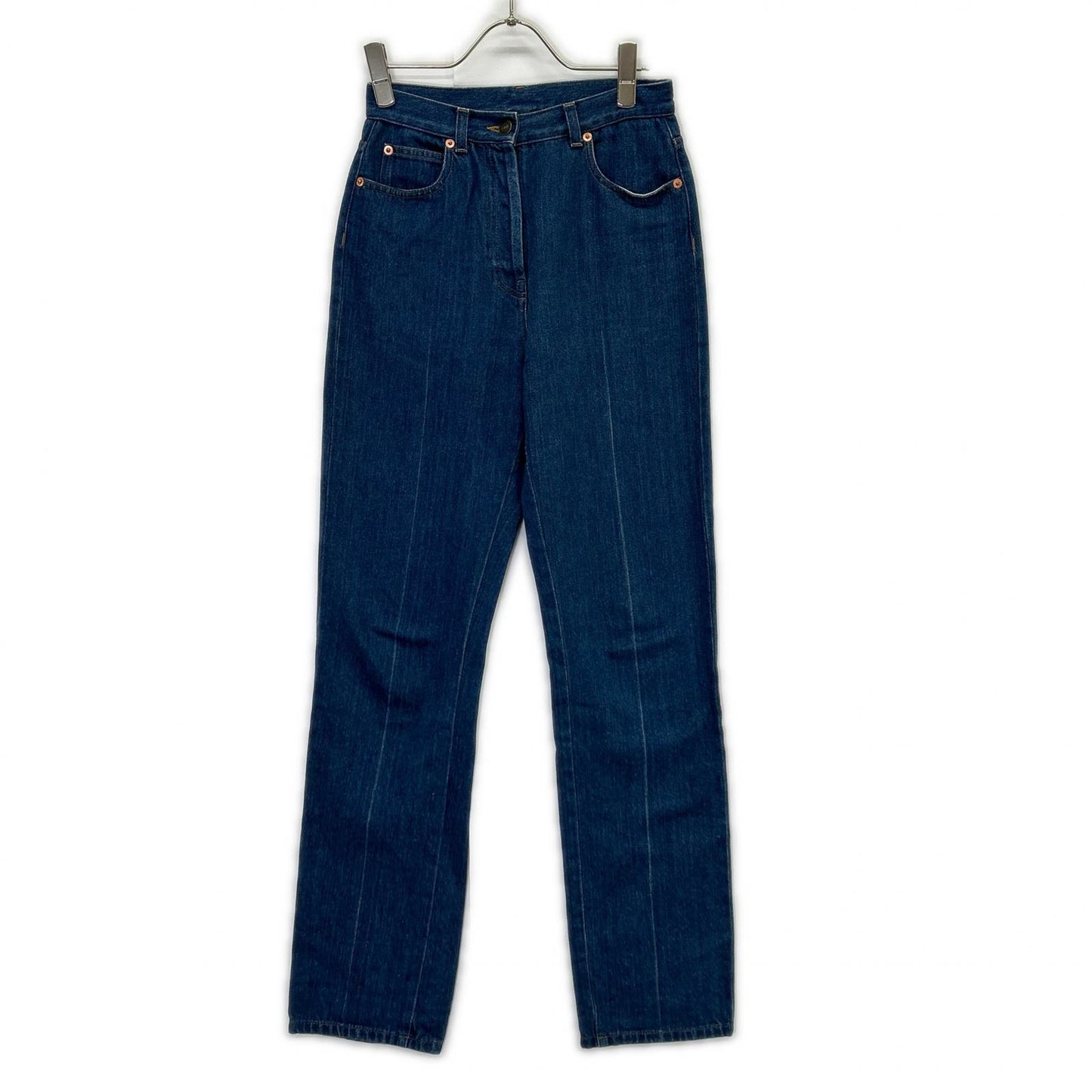 GUCCI グッチ 666799 XDBQT インディゴ コットン ホースビット ストレートレッグデニムパンツ ボトムス