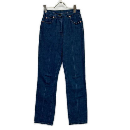 GUCCI グッチ 666799 XDBQT インディゴ コットン ホースビット ストレートレッグデニムパンツ ボトムス