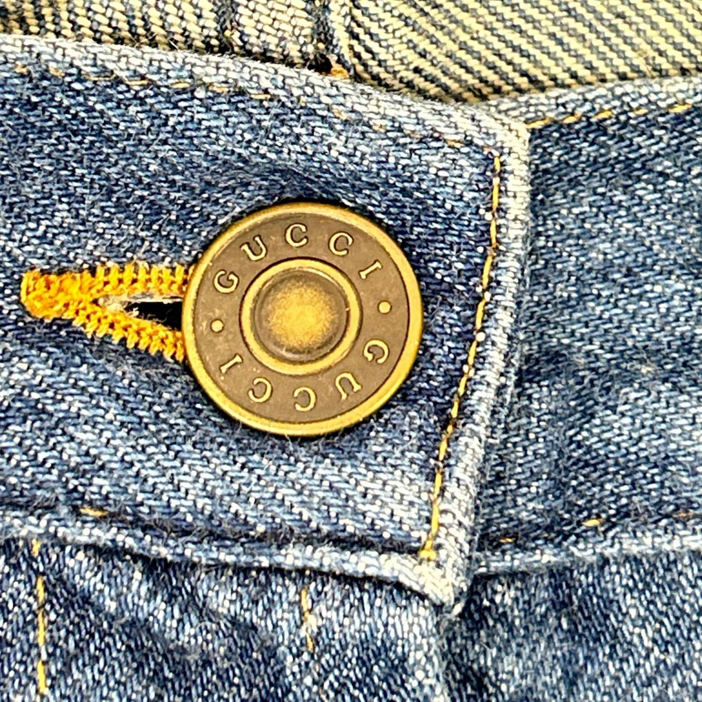 GUCCI グッチ 666799 XDBQT インディゴ コットン ホースビット ストレートレッグデニムパンツ ボトムス