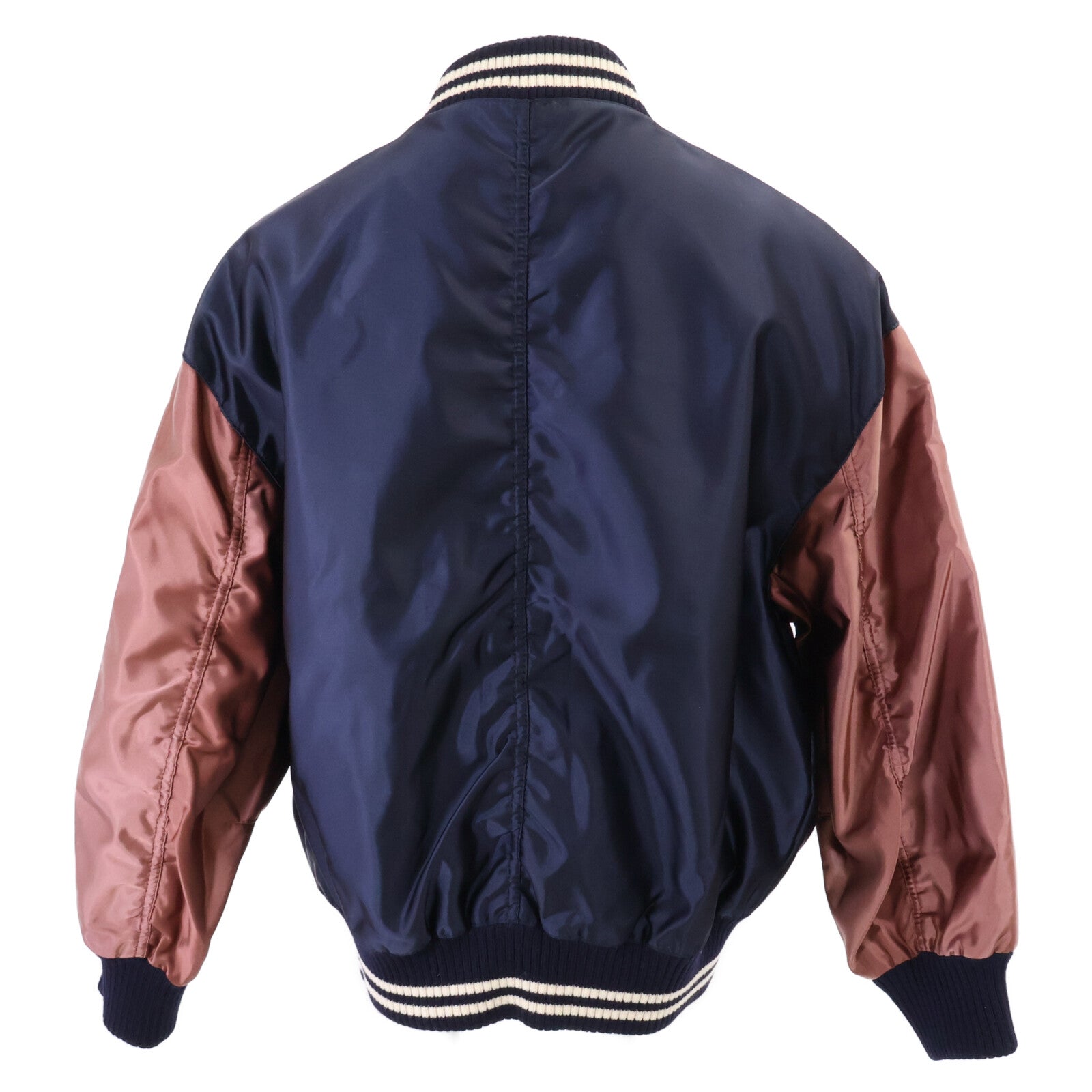 MIUMIU 【Excellent condition/Domestic official】ML471 logo/flamingo patch varsity/bomber jacket