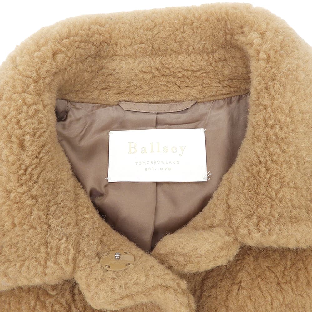 BALLSEY ボールジー ウールボア ステンカラーコート レディース ブラウン 36 コート