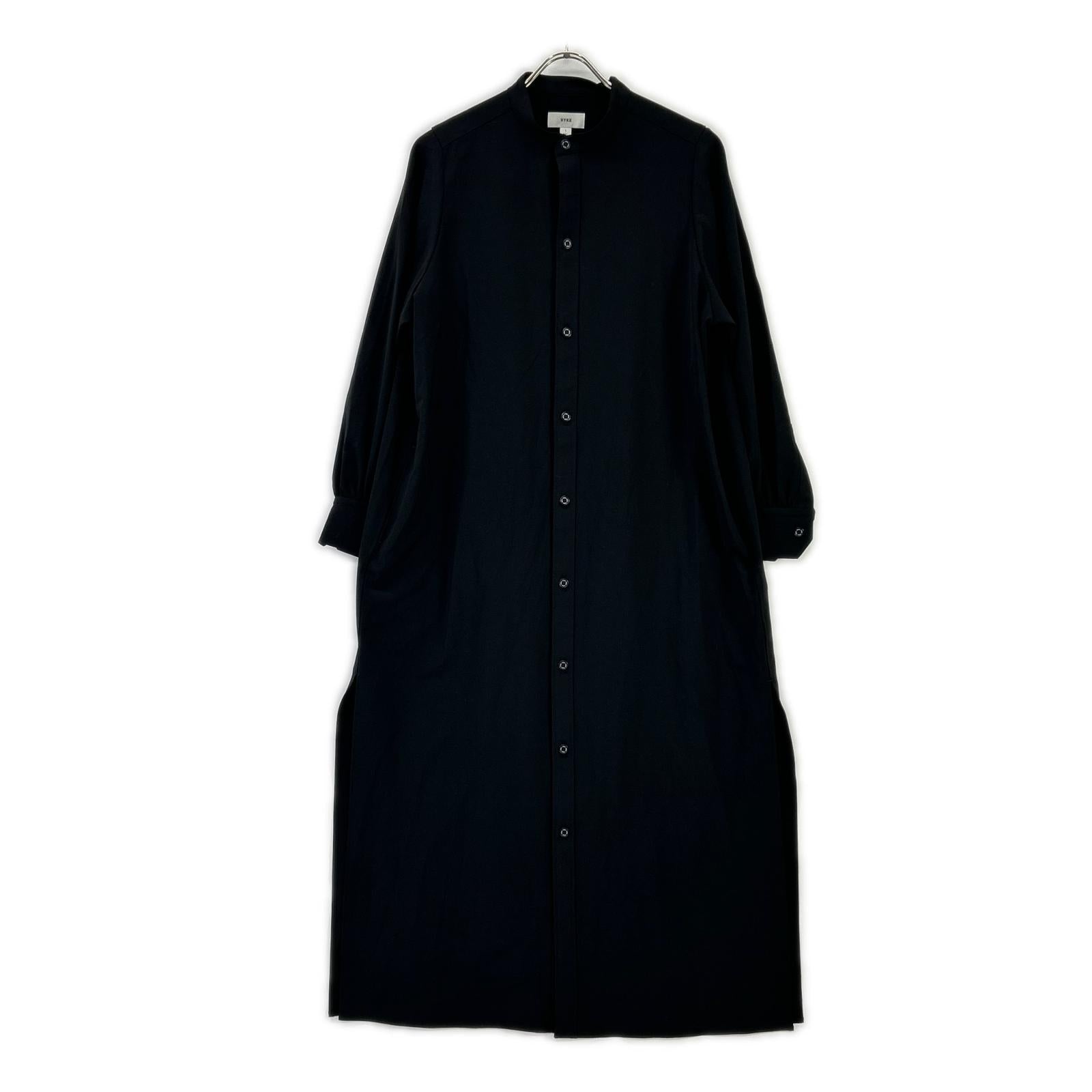 HYKE ハイク 23AW ブラック MAXI SHIRT DRESS ワンピース