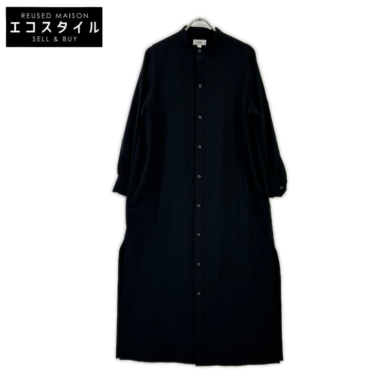 HYKE ハイク 23AW ブラック MAXI SHIRT DRESS ワンピース