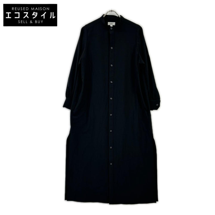 HYKE ハイク 23AW ブラック MAXI SHIRT DRESS ワンピース