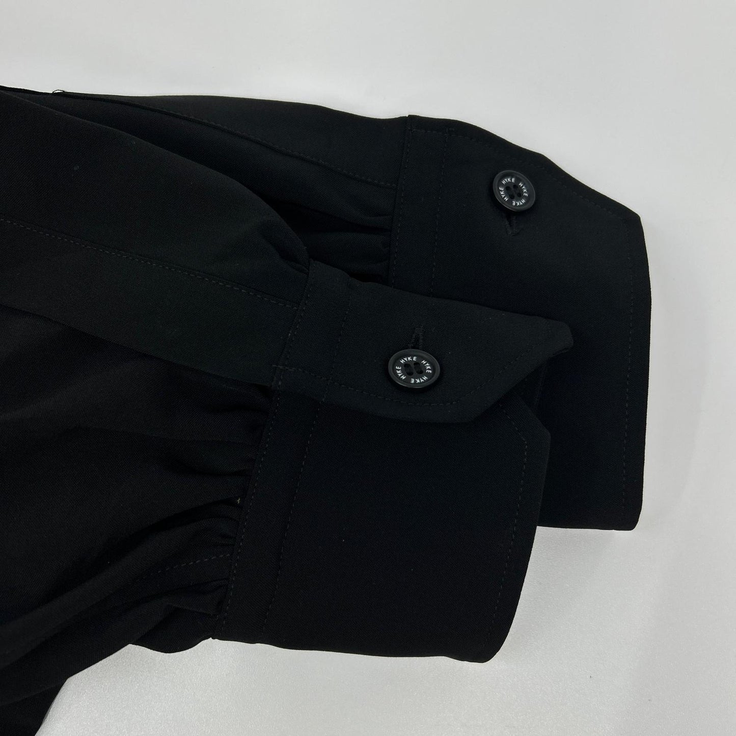 HYKE ハイク 23AW ブラック MAXI SHIRT DRESS ワンピース