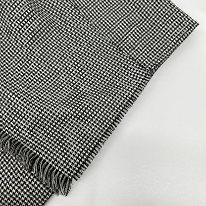 Whim Gazette ウィムガゼット 25AW ホワイト×ブラック チェックフリンジスカート スカート