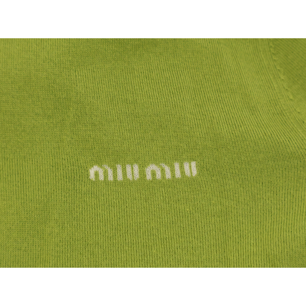 MIUMIU ミュウミュウ 【美品/国内正規/24AW】MMF919 カシミヤｘシルク ロゴ入り 襟付き ニットカーディガン トップス