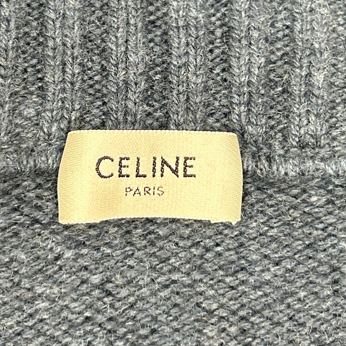 CELINE セリーヌ 2A52B384D ブルー カシミヤ100 エディ期 OPEN-COLLAR SWEATER オープンカラープルオーバーニット トップス