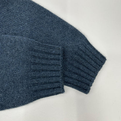 CELINE セリーヌ 2A52B384D ブルー カシミヤ100 エディ期 OPEN-COLLAR SWEATER オープンカラープルオーバーニット トップス
