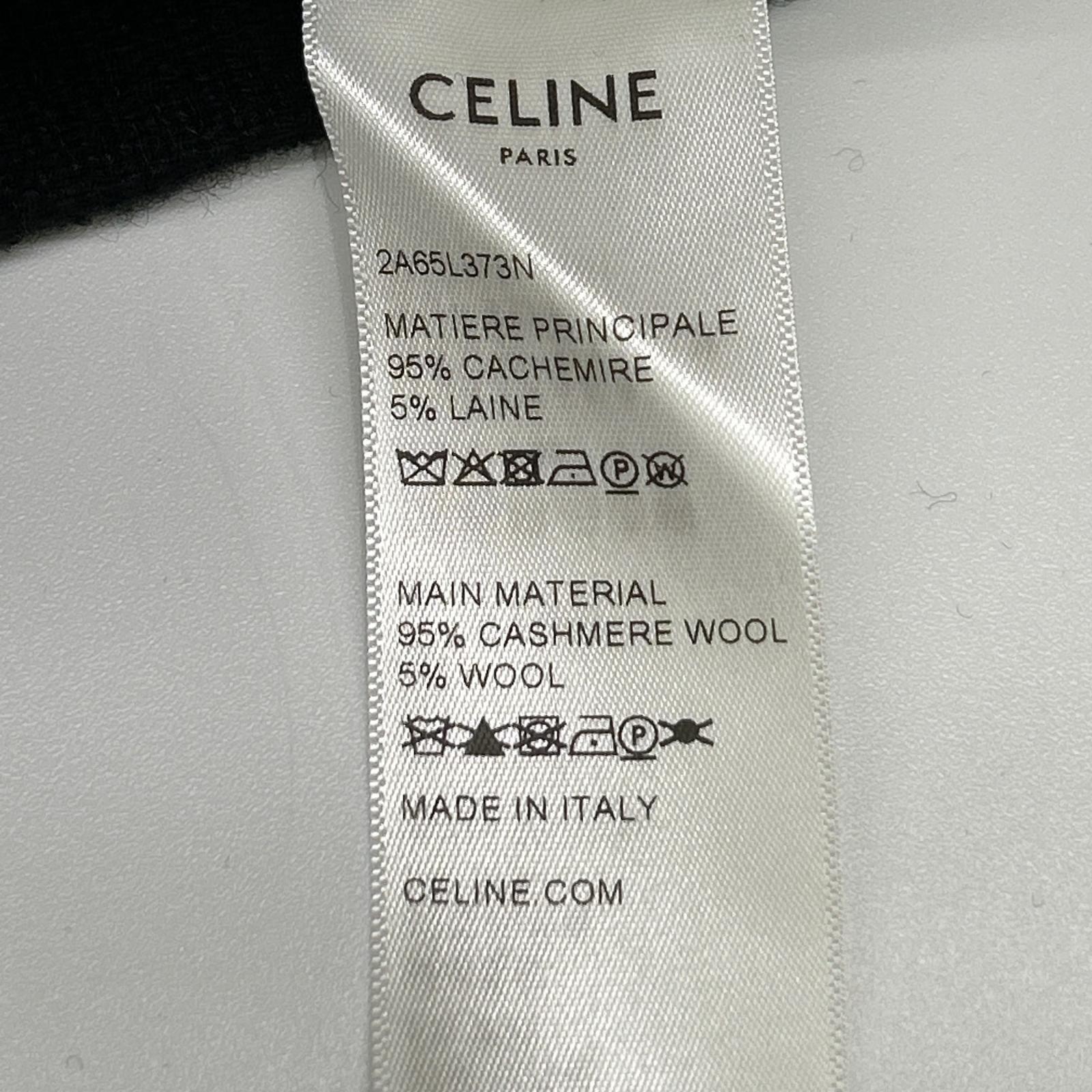 CELINE セリーヌ 【美品/国内正規】2A65L373N サルキー刺繍 カシミヤ100％ プルオーバー ニットパーカー トップス