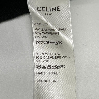 CELINE セリーヌ 【美品/国内正規】2A65L373N サルキー刺繍 カシミヤ100％ プルオーバー ニットパーカー トップス